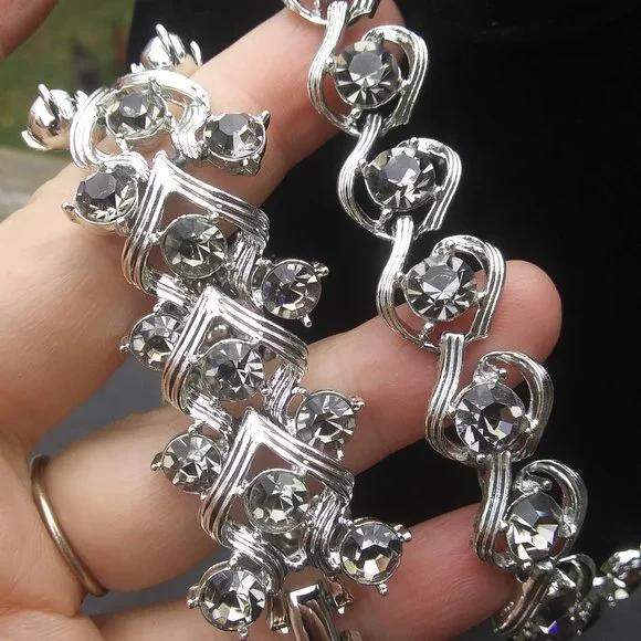 Vintage Kramer choker necklace and bracelet lot  gorgeous quality vintage lot - Picture 9 of 17